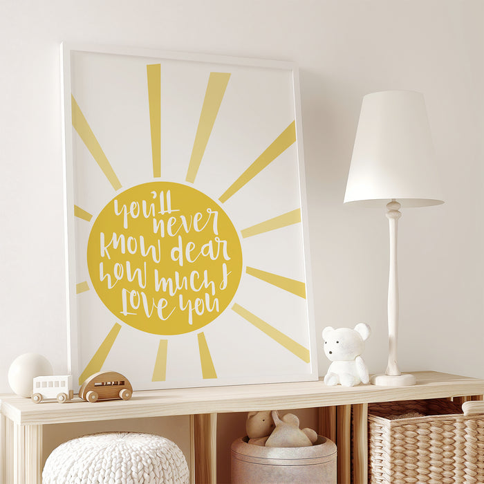 You Are My Sunshine nursery wall decor