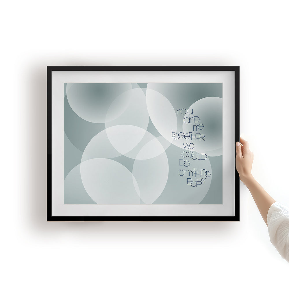 You And Me | Dave Matthews Band - Song Lyrics Wall Art Print