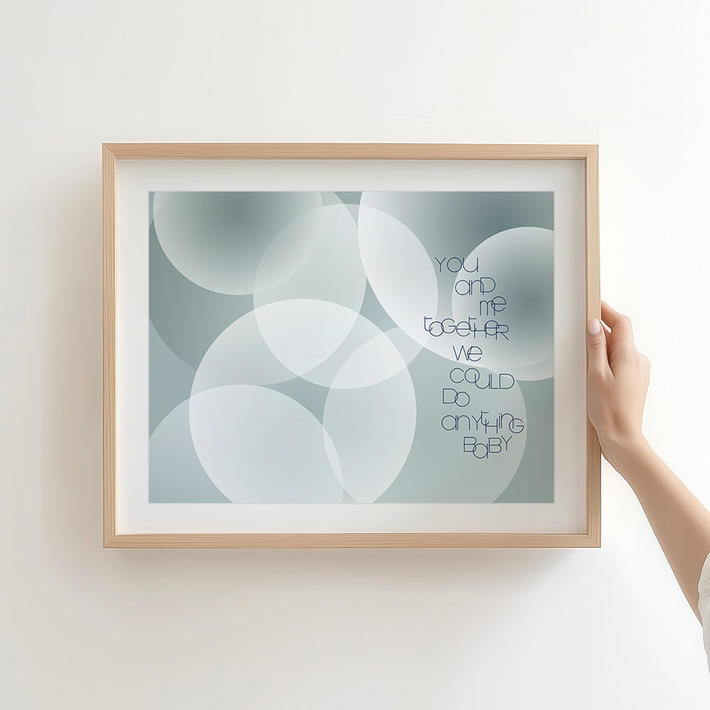 You And Me | Dave Matthews Band - Song Lyrics Wall Art Print
