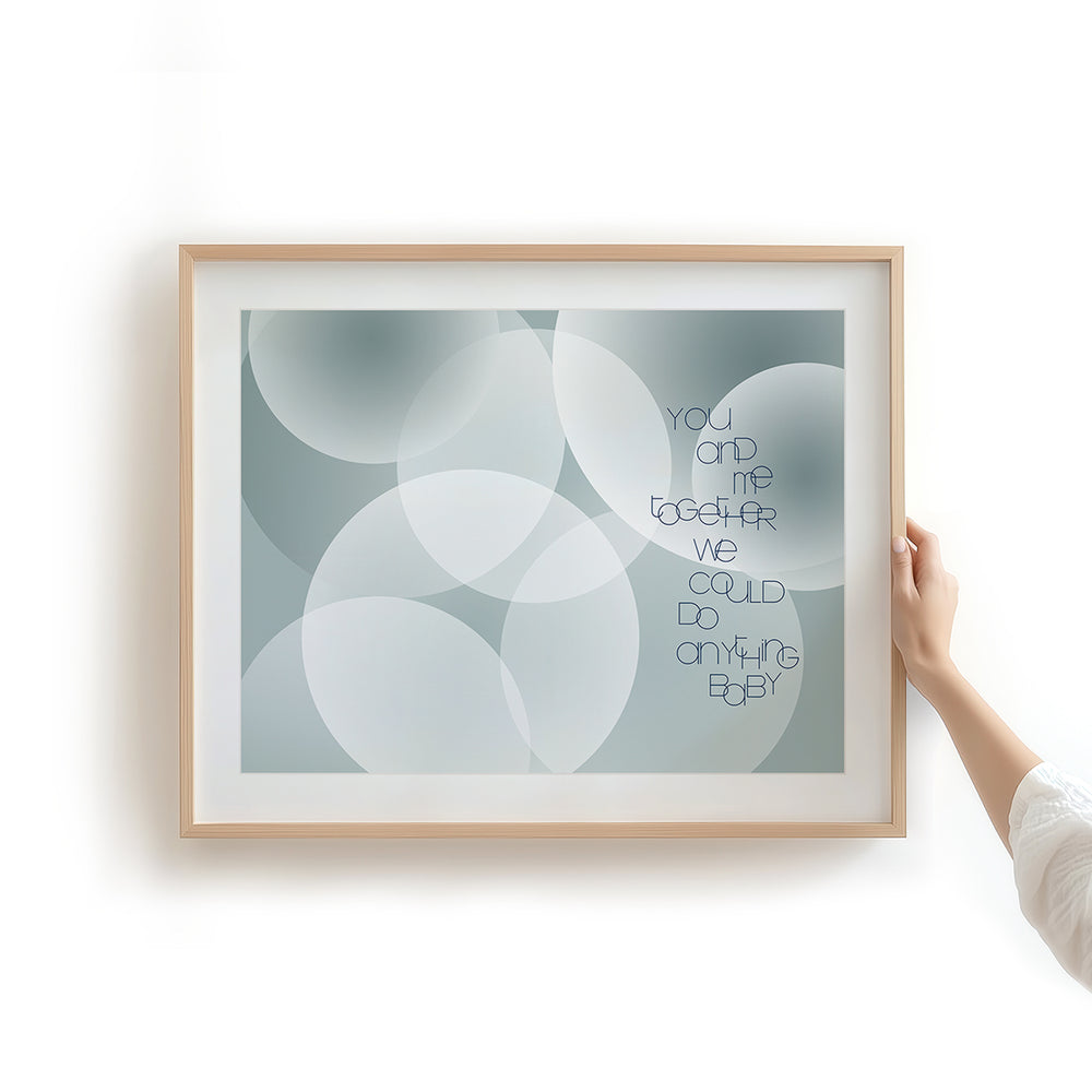 You And Me | Dave Matthews Band - Song Lyrics Wall Art Print