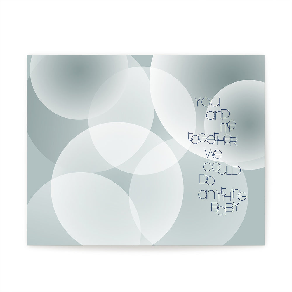 You And Me | Dave Matthews Band - Song Lyrics Wall Art Print