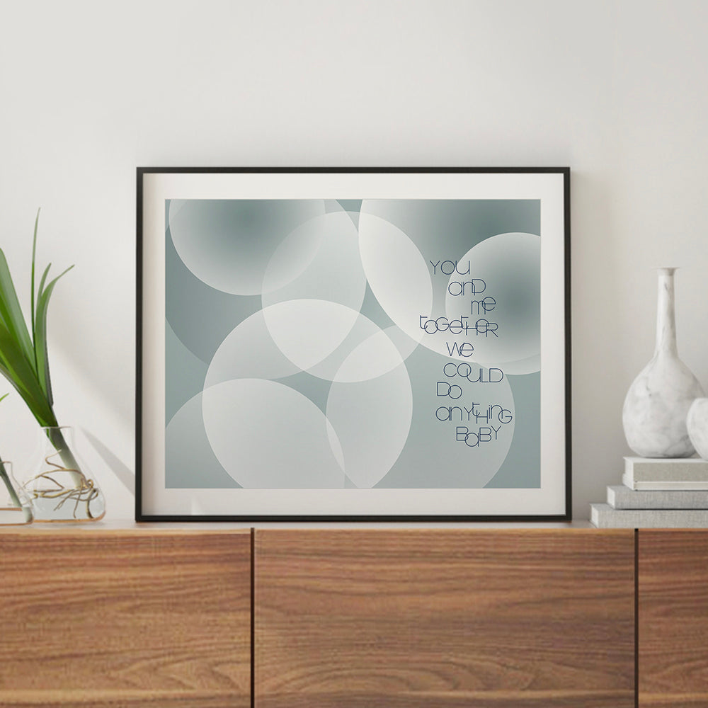 You And Me | Dave Matthews Band - Song Lyrics Wall Art Print