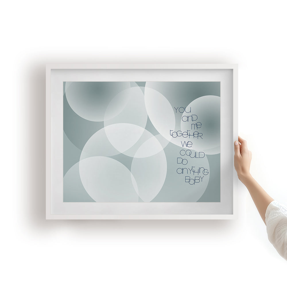 You And Me | Dave Matthews Band - Song Lyrics Wall Art Print