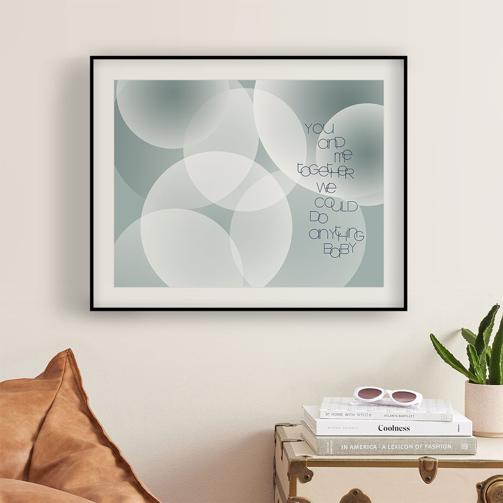 You And Me | Dave Matthews Band - Song Lyrics Wall Art Print