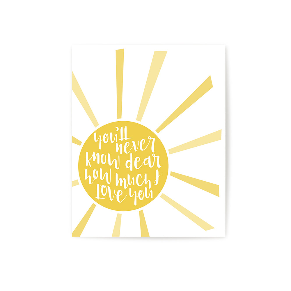 You Are My Sunshine song lyric wall art music poster