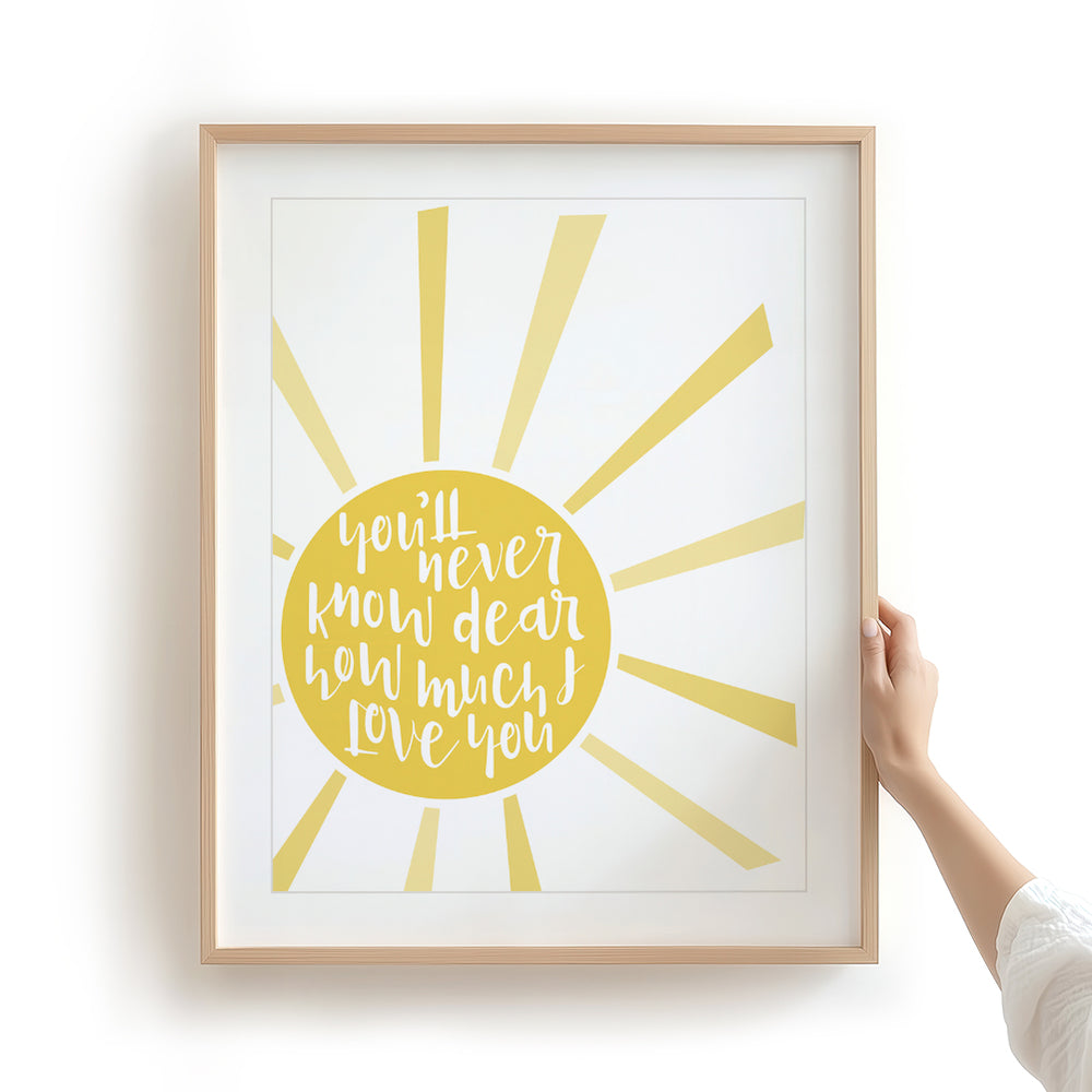 You Are My Sunshine song lyric wall art music poster