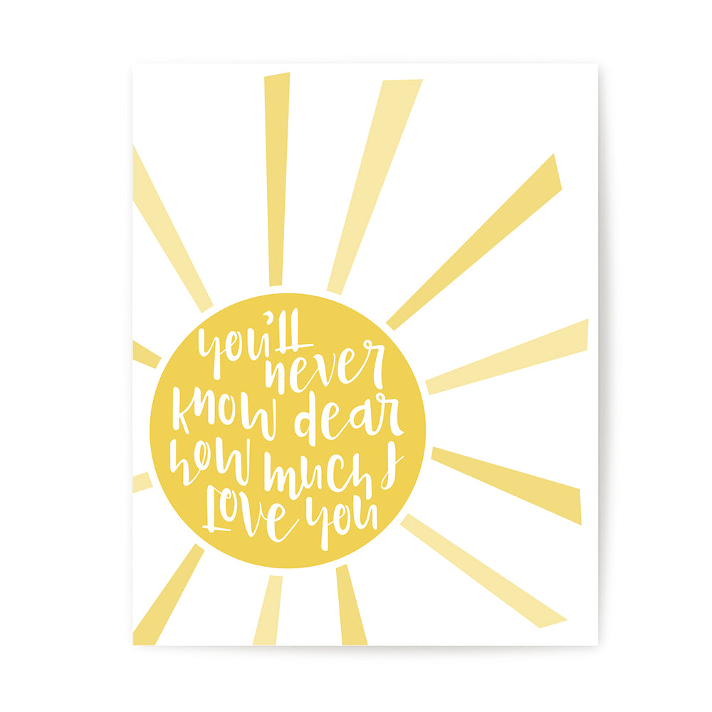 You Are My Sunshine song lyric wall art music poster