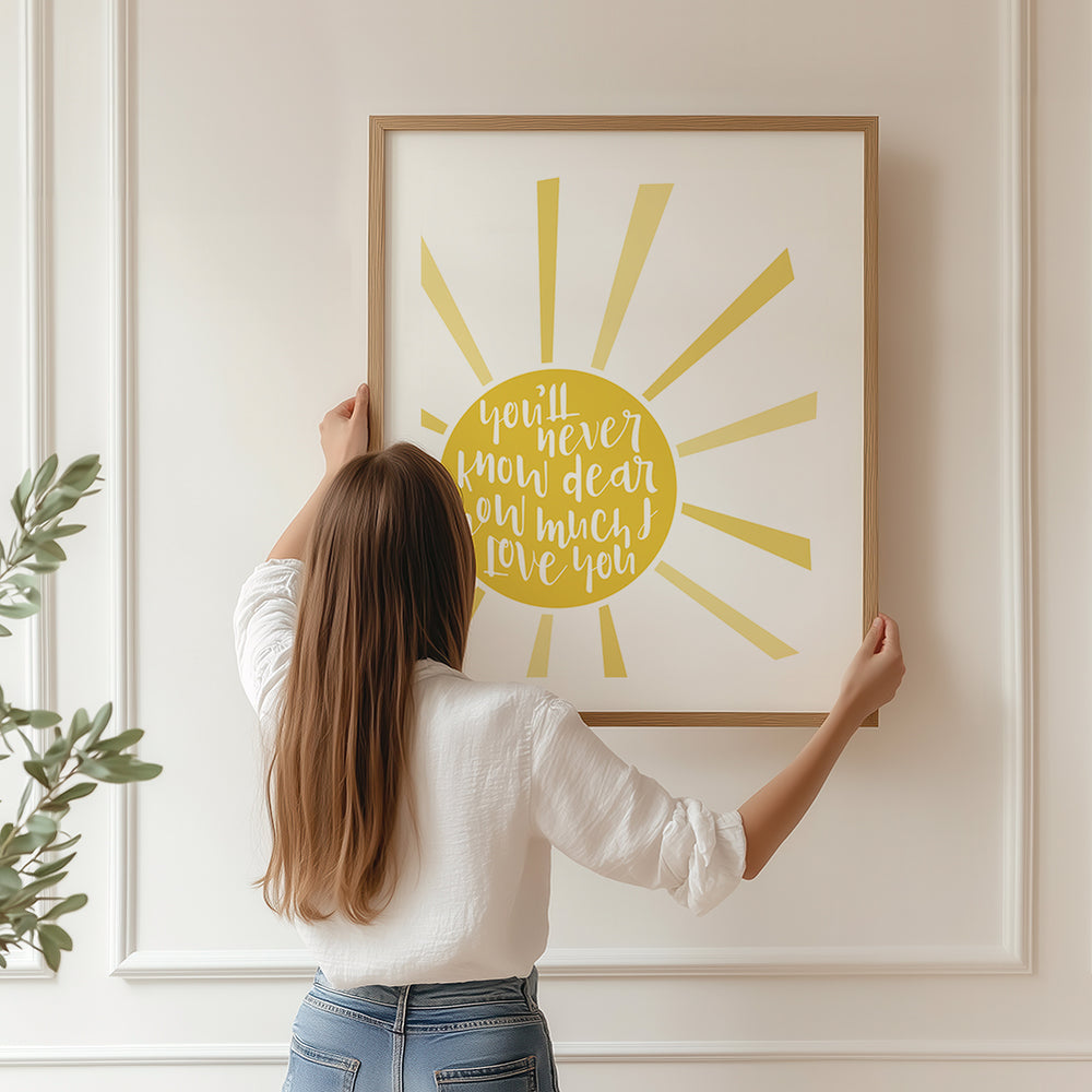 You Are My Sunshine song lyric wall art music poster
