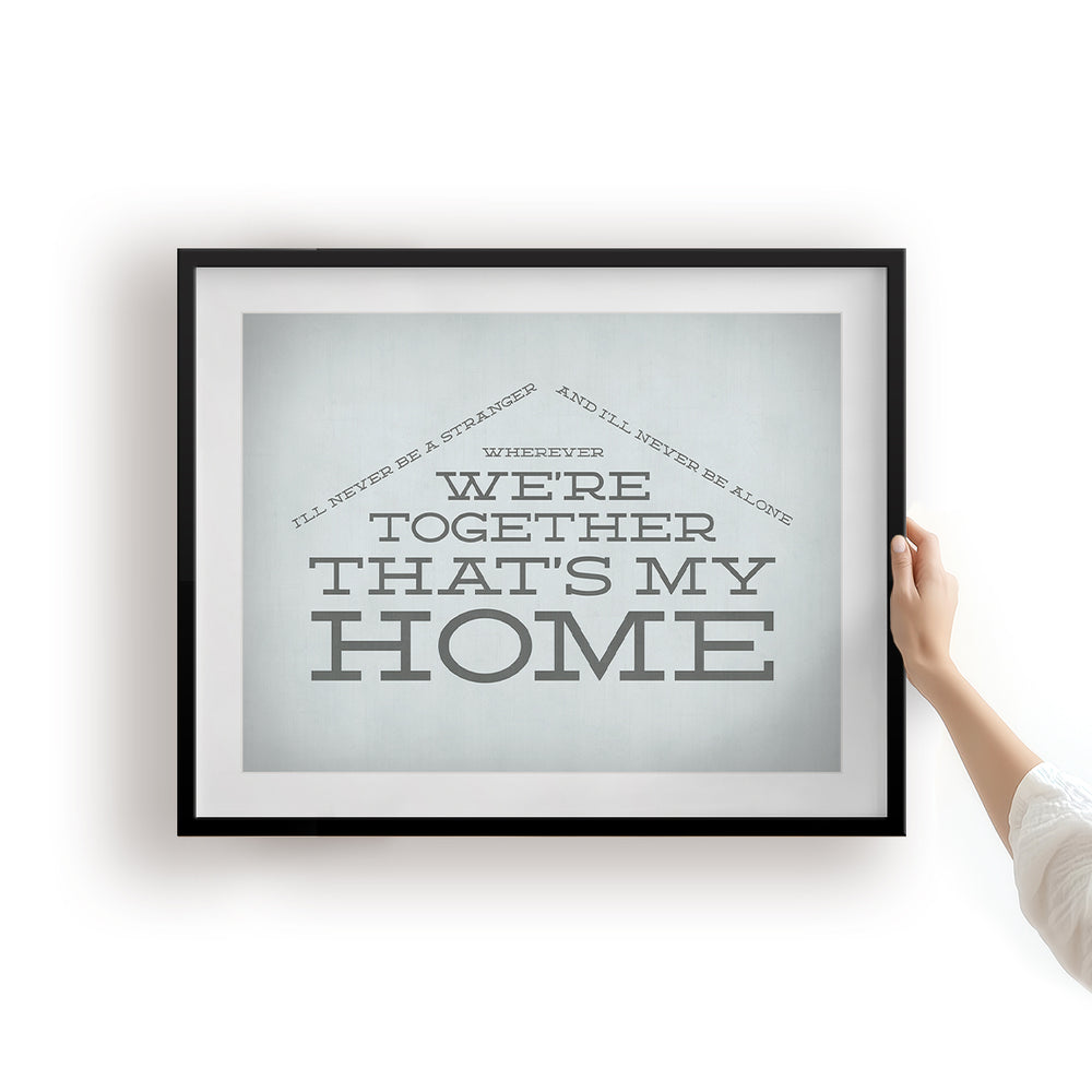 You're My Home | Billy Joel song lyric art print by Lyrical Artworks