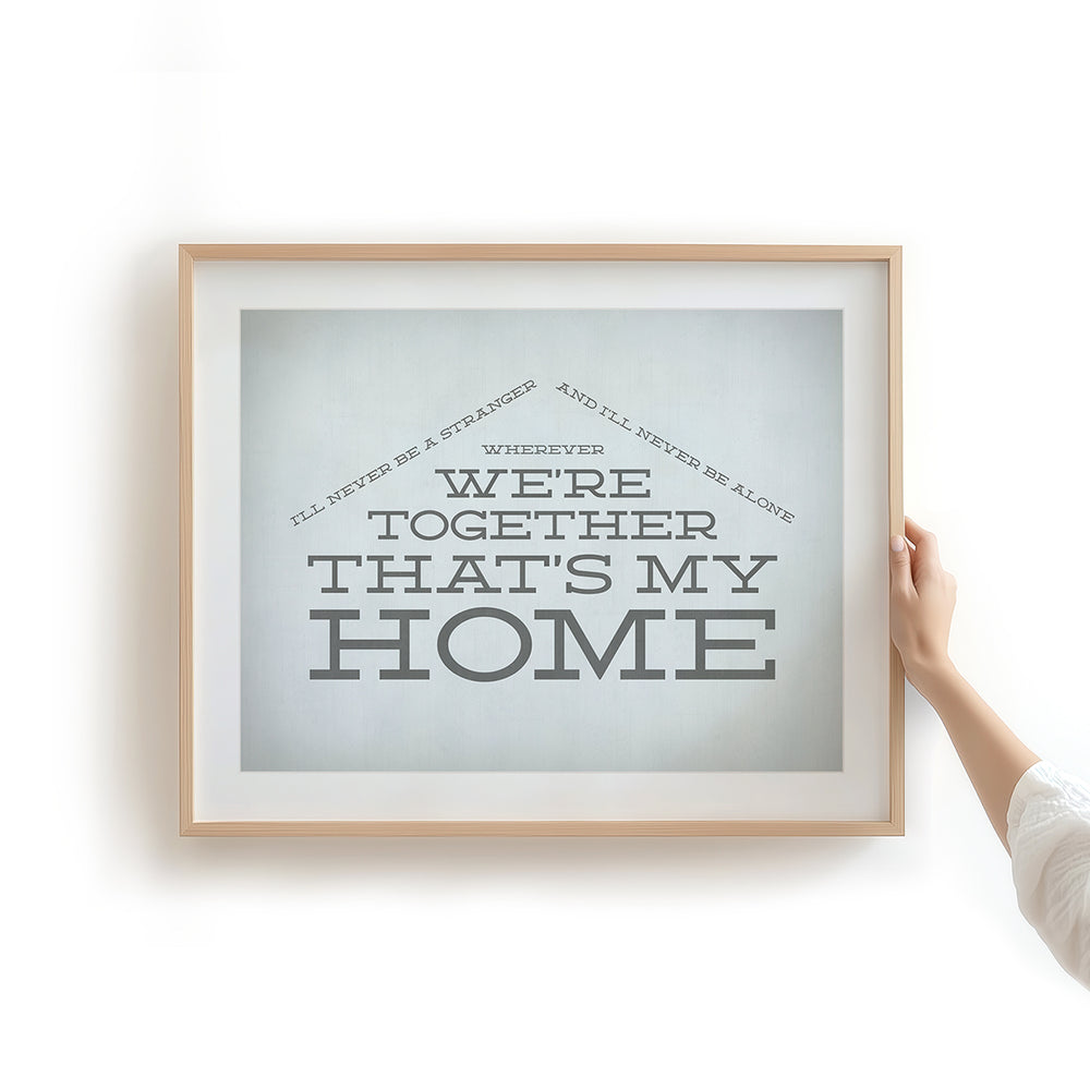 You're My Home | Billy Joel song lyric art print by Lyrical Artworks