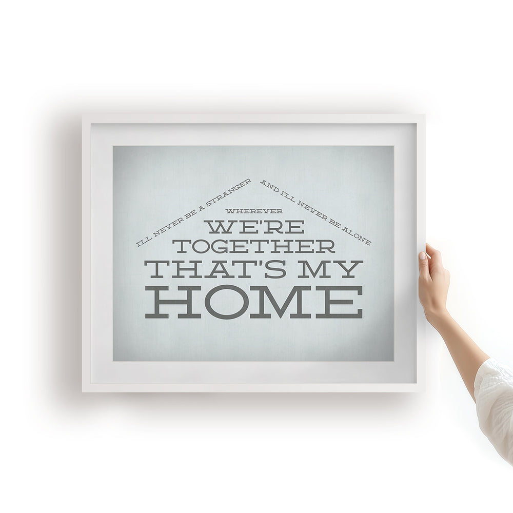 You're My Home | Billy Joel song lyric art print by Lyrical Artworks