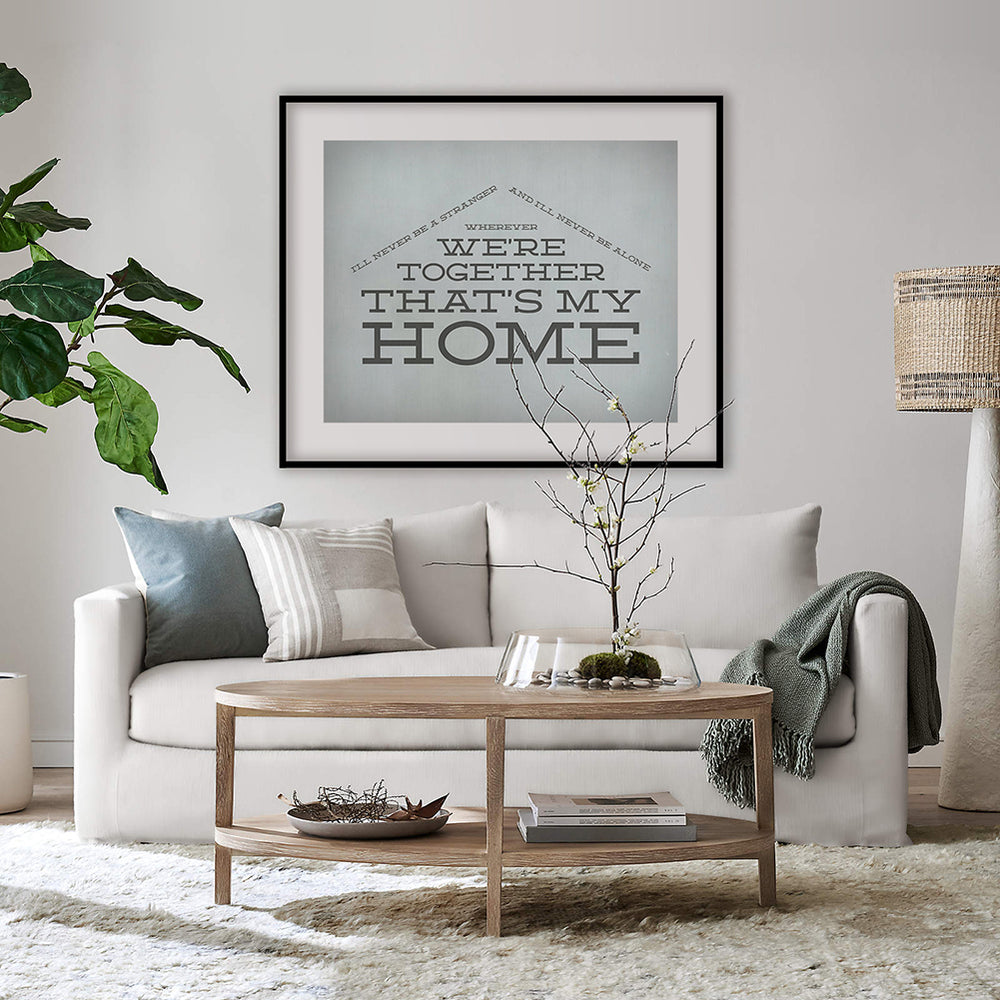 You're My Home | Billy Joel song lyric art print by Lyrical Artworks