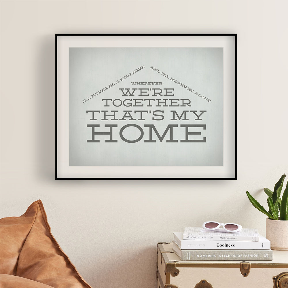 You're My Home | Billy Joel song lyric art print by Lyrical Artworks