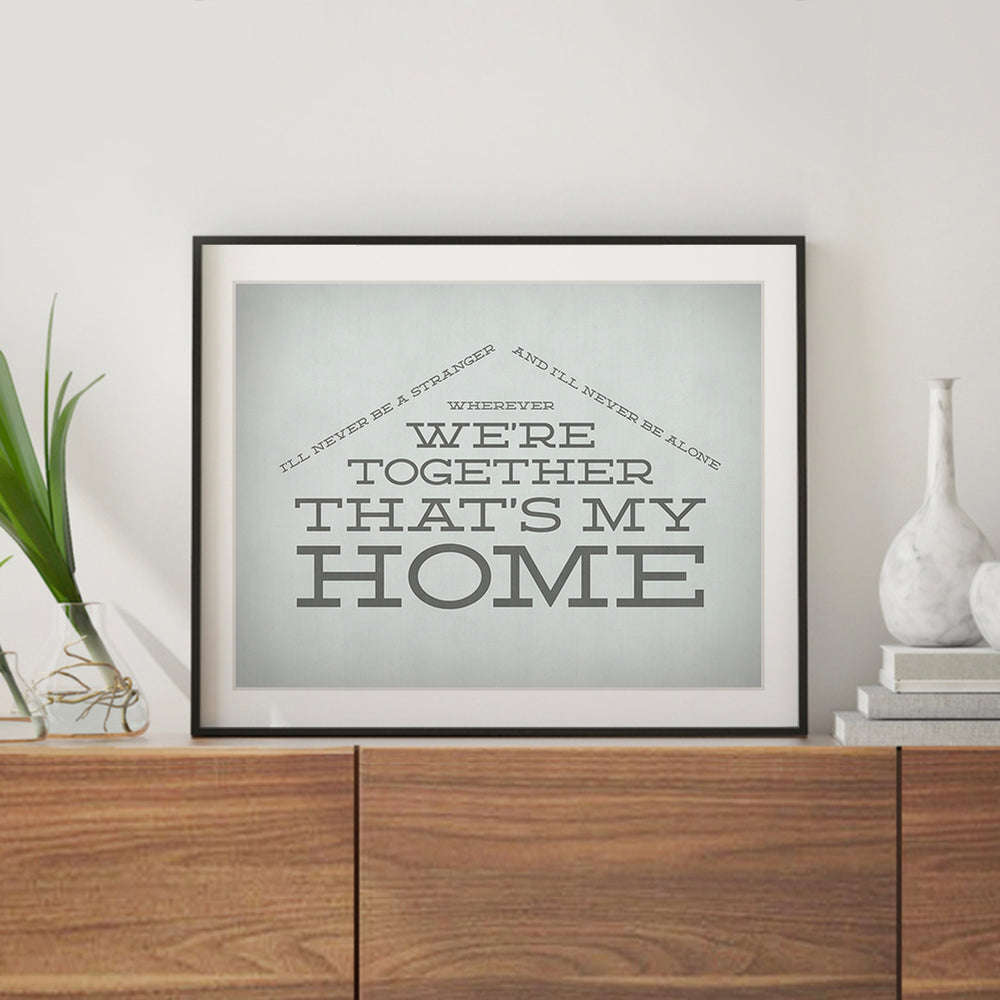 You're My Home | Billy Joel song lyric art print by Lyrical Artworks