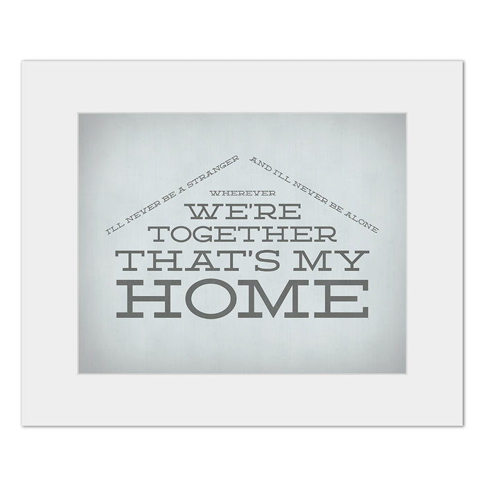 You're My Home | Billy Joel song lyric art print by Lyrical Artworks