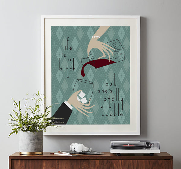 Bye Bye Symphony | Foxy Shazam - mid century modern song lyric cocktail art print