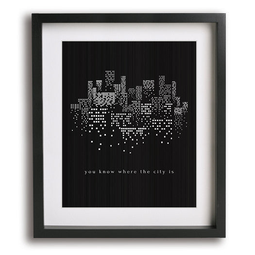 The City by The 1975 song lyric art