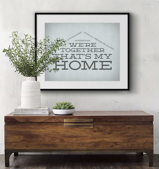 You're My Home | Billy Joel song lyric art print by Lyrical Artworks