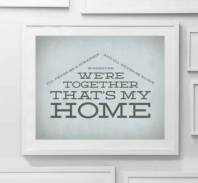 You're My Home | Billy Joel song lyric art print by Lyrical Artworks